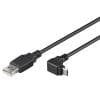 Cablu USB 2.0 la micro USB-B unghi jos/sus T-T 1m negru, KU2M1F-90