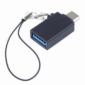 Adaptor USB-C la USB-A T-M Negru prindere breloc, kur31-18