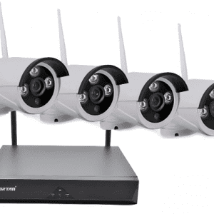 KIT de supraveghere Wireless JORTAN, 4 camere, HDMI, Infrarosu, Vizualizare pe Telefon