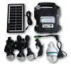 Kit solar portabil Gdlite GD-1000A, USB, bluetooth, radio FM, MP3, 4 becuri incluse