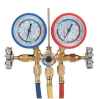 Kit verificat AC cu 2 manometre, 2 robineti si 3 furtune 90cm pentru aer conditionat / Freon