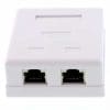 Priza aplicata dubla UTP cat.6, LANBOX-SM-F6X2-WL