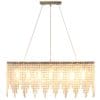 Lampadar modern HOMCOM, 128 de pandantive de cristal si baza metalica, 7 agatatori E14 40W, dimensiune 80x20x130 cm Argintiu