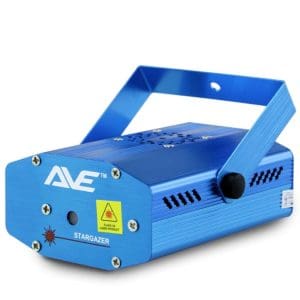 Mini proiector Laser cu stand, Albastur metalizat efecte de lumini, senzor sunet