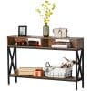 HomCom consola cu 3 etajere, in stil industrial, 120×23.5×75 cm | AOSOM RO