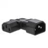 Conector de alimentare IEC320 C13 la C14 unghi 90 grade stanga Negru, PCGP11903BK