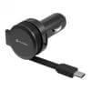 Incarcator auto cu cablu USB type C 2.4A retractabil, PLCRRTC