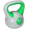 SPORTNOW Kettlebell 16kg din PU cu nisip si baza plata, maner practic 26x18x32 cm, Verde | AOSOM RO