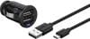 Incarcator auto 2.1A cu 2 x USB + cablu micro USB, Goobay 71692