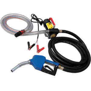 Pompa electrica de transfer motorina combustibil 12V/24V cu pistol automat si furtun