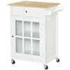 Carucior de bucatarie HOMCOM, multifunctional, 67x48x86.5cm, alb | Aosom RO