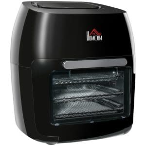 HomCom friteuza cu aer 8 in 1, de 11 litri, 1800 W, neagra | AOSOM RO