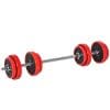 Set de Haltere si Gantere Greutati 20 kg Discuri Acoperite in PP HOMCOM | Aosom RO