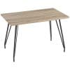 Masa HOMCOM 4 persoane, blat efect lemn, picioare din otel, 120x70x76cm | Aosom RO