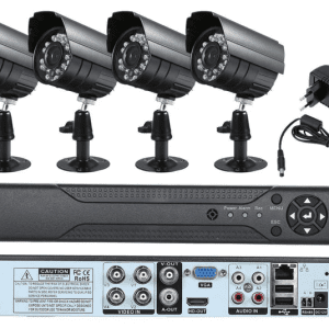 KIT de Supraveghere si Securitate Video, CCTV 4 Camere 5G 4K HD, Lentile 3,6mm
