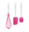 Set ustensile patiserie tel perie de uns si spatula ROZ Maner cu Sclipici