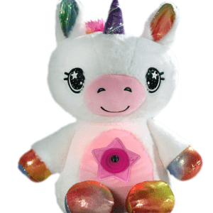 UB Jucarie Star Belly cu proiectie de stele tip lampa de veghe pentru copii ALB-UNICORN