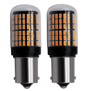 Set 2 Becuri LED GALBEN cu anulator P21W (Pozitii)