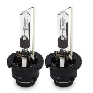 Set 2 becuri Xenon D2R White auto pentru far, suport plastic, 35W, 6000K