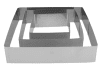 Set 3 forme pentru tort, patrat,inox