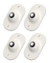 Set 4 rotite pivotante cu adeziv de lipit cu bila din metal