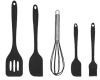 Set 5 ustensile de gatit din silicon, negre