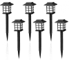 Set 6 x lampa solara felinar LED 43 cm, patrate