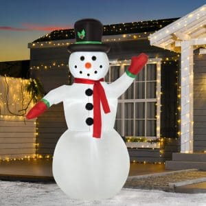 Outsunny Om de zapada gonflabil cu lumini LED, decoratiuni de Craciun pentru interior si exterior | AOSOM RO