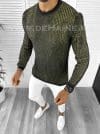 Pulover barbati gros slim fit gri T3544 83-1