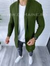 Cardigan barbati kaki slim fit ZR T3557 107-5