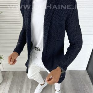 Cardigan barbati bleumarin slim fit ZR T3557 K16