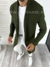 Cardigan barbati kaki slim fit ZR T3557 107-5 U7-2