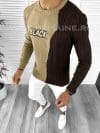 Pulover barbati gros slim fit maro T3591 100-3