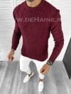 Pulover barbati gros slim fit bordo T3631 95-4