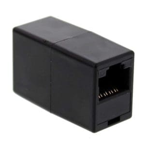 Cupla UTP Cat.5 neecranata Negru, TEL-0008-8/8BK-WL