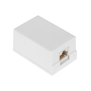 Priza de retea aplicata 1 port cat 5e UTP Alba, TEL0029