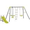Set Leagane de Gradina Outsunny pentru Copii 3-10 ani, Otel si PE, 295x137x175cm | Aosom RO