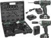 Trusa BOXER SR035 cu Bormasina + Pistol de impact Profesional include 2 acumulatori