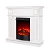 Art Flame Semineu Rock alb & Galileo Gold De sine statator Alb din PAL/MDF/Oglinda 903*980*300