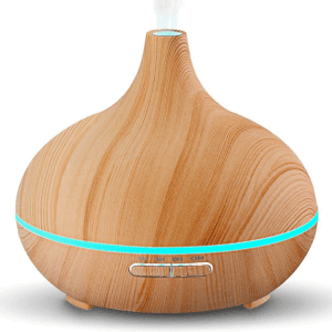 Umidificator din lemn natur cu lumini LED YL-07