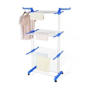 Uscator Vertical Rufe 3 Randuri cu Suport Umerase Pliabil 175 cm