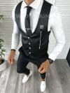 Vesta barbati eleganta slim fit neagra V73 E 203-3