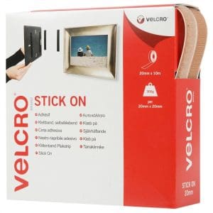 Banda arici autoadeziva 20mm x 10m Bej, VELCRO VEL-EC60221