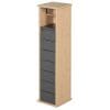 HOMCOM Dulap pentru baie pentru hartie igienica raft reglabil 18 x 18 x 75 cm | AOSOM RO