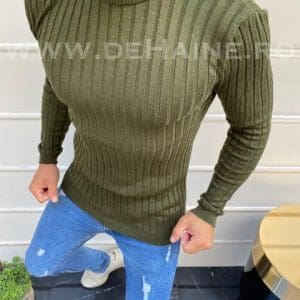 Helanca barbati slim fit kaki B2970 M3