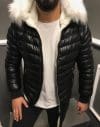 Geaca barbati groasa de iarna neagra 12346