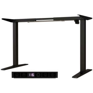 Vinsetto Structura pentru Birou Electrica Reglabila in Inaltine cu Afisaj LED si Mod Anti-oboseala, din Otel, 110x60x71-116 cm, Negru