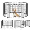 PawHut, tarc modular metalic pentru animale, 79x100cm, negru | Aosom Ro