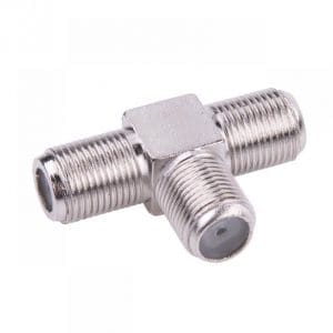Adaptor mufa F antena/coaxial (TV) la 2 x mufa F M-M, ZLA0458