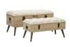 Mauro Ferretti Set puff cu depozitare TIRANA CM 102X43,5X49,5 – 82X36X37